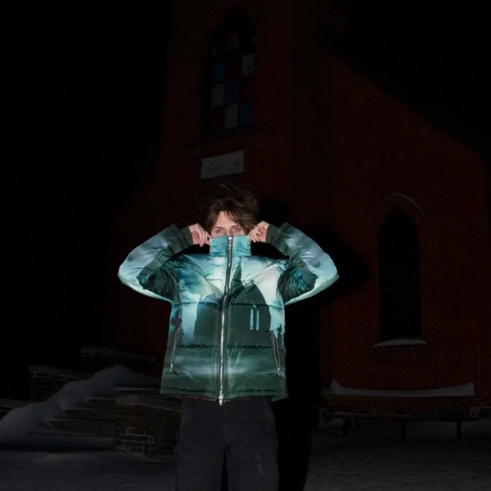 Rare Insomnia Visuals Church Puffer Jacket